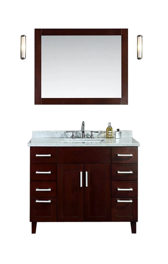 Seacliff by Ariel Frampton 42 Single Sink Vanity Set in Walnut