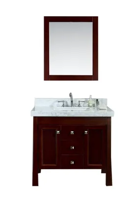 Seacliff by Ariel Greenbrier 36 Single Sink Vanity Set in Walnut