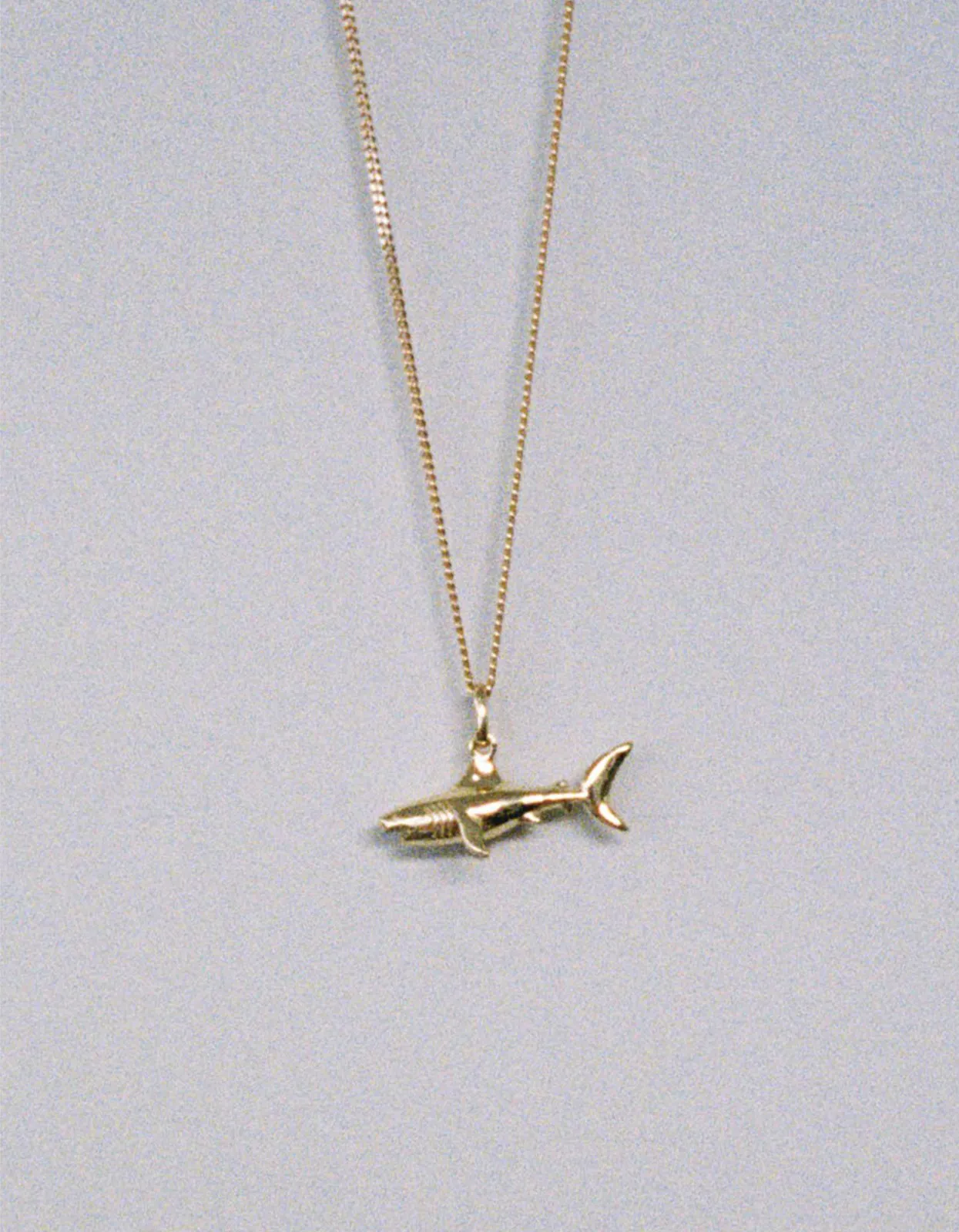 Shark Charm Necklace - Gold