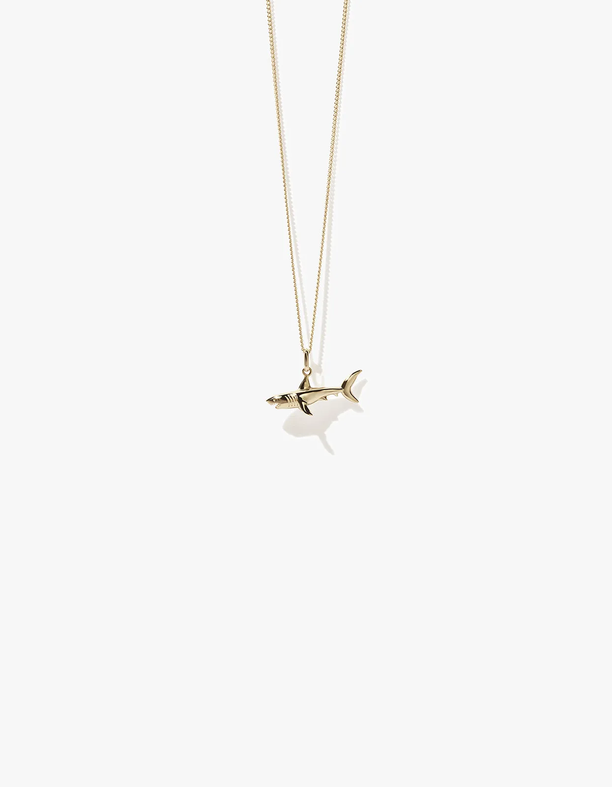 Shark Charm Necklace - Gold