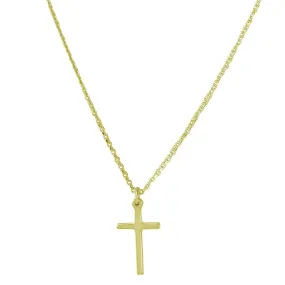 Silver 925 Gold Plated Cross Pendant with Chain