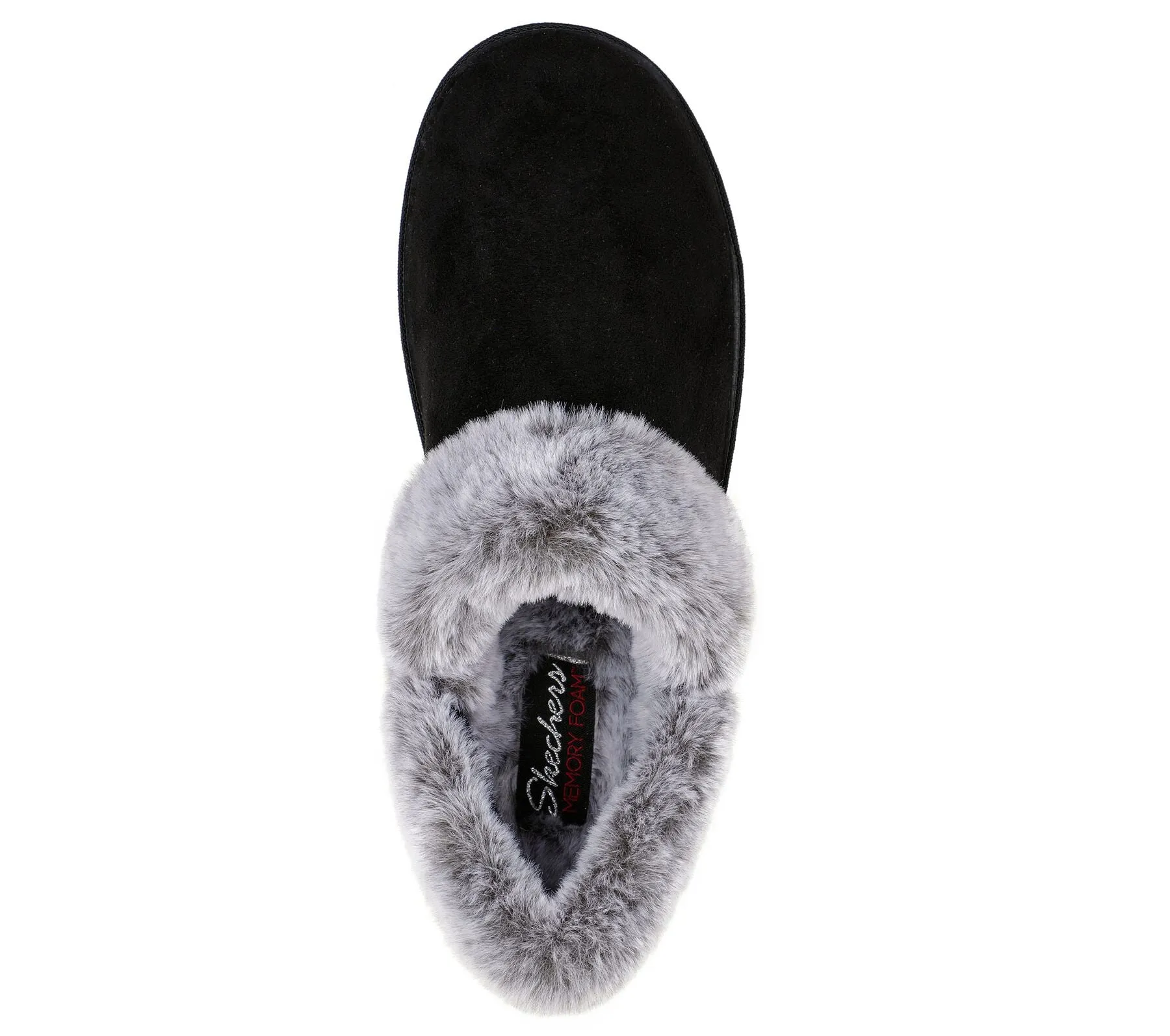 Skechers Womens Cozy Campfire Fresh Toast Vegan Slippers - Black