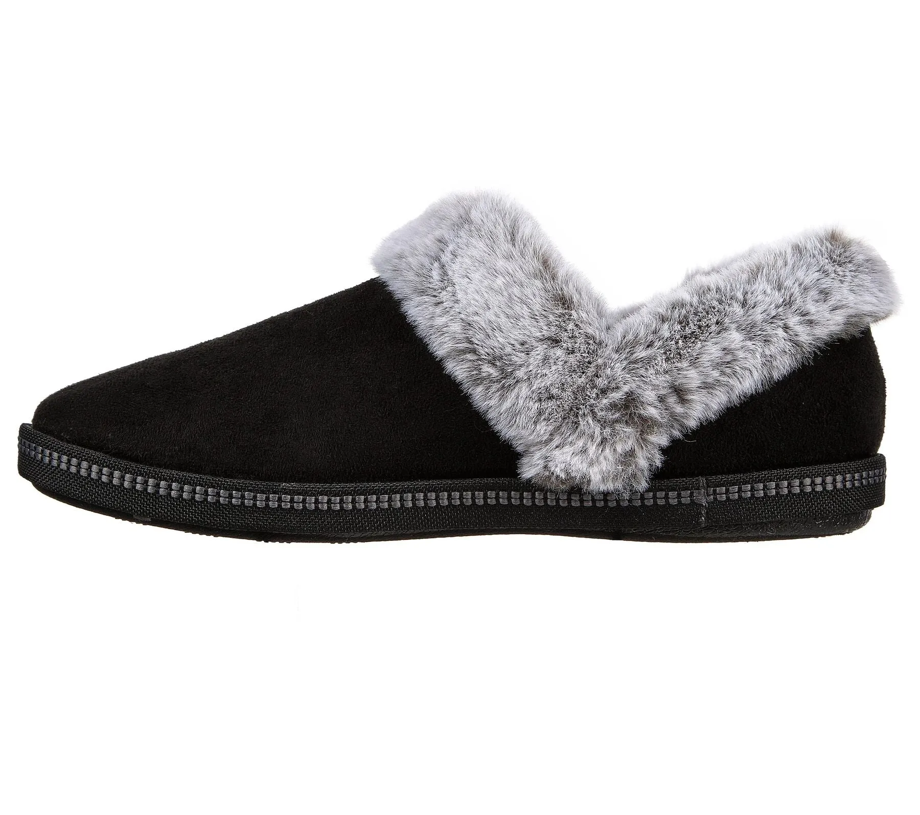 Skechers Womens Cozy Campfire Fresh Toast Vegan Slippers - Black