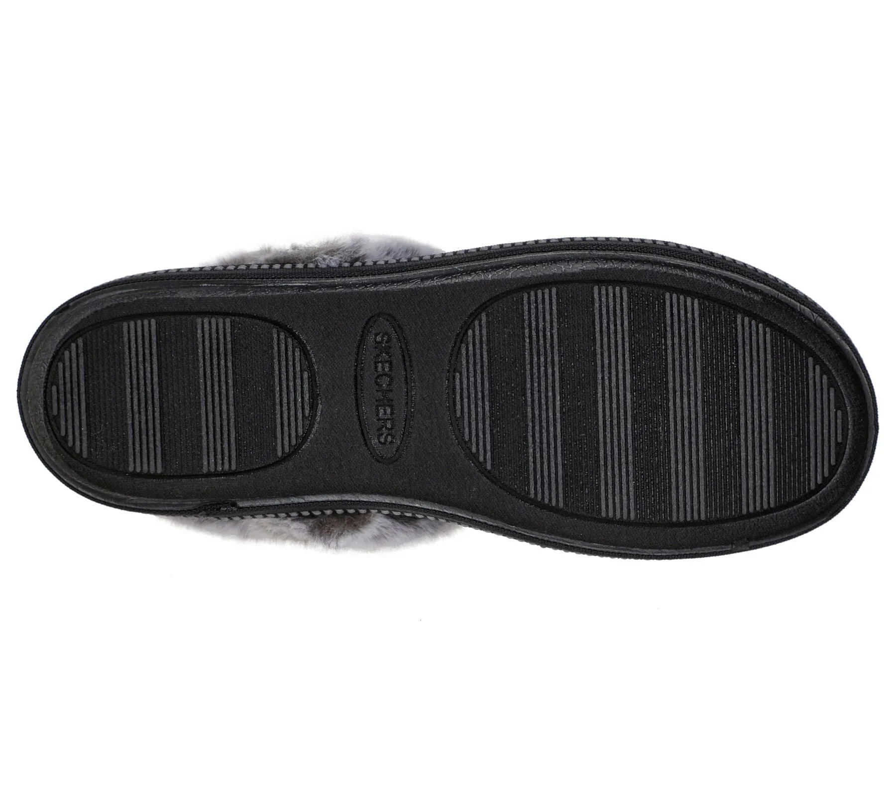 Skechers Womens Cozy Campfire Fresh Toast Vegan Slippers - Black