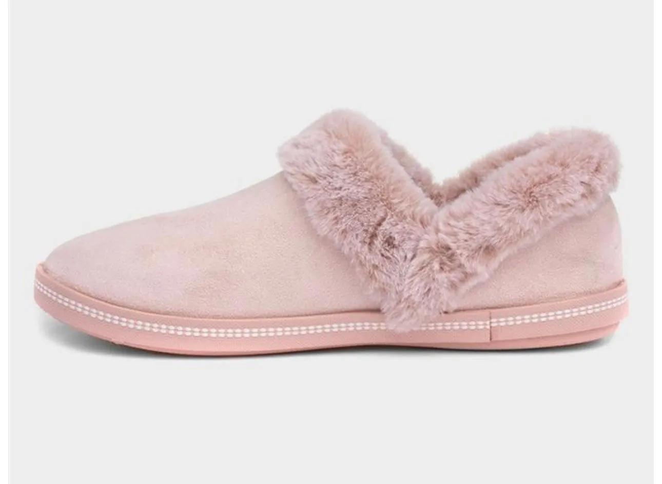 Skechers Womens Cozy Campfire Fresh Toast Vegan Slippers - Blush