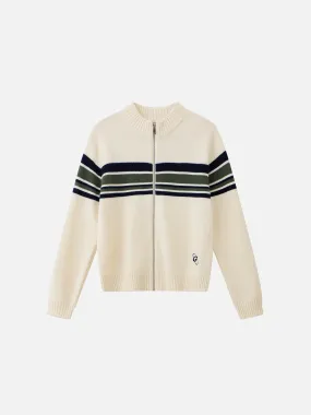 Striped Zip Knit