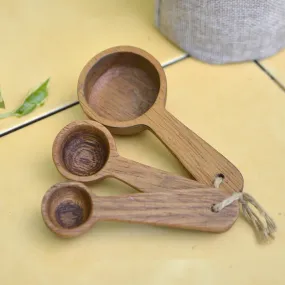 Suar Wood Measuring Spoons - set/3