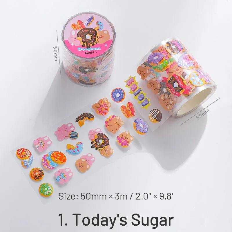 Sweet Story Series Cartoon Animals Rolled Stickers