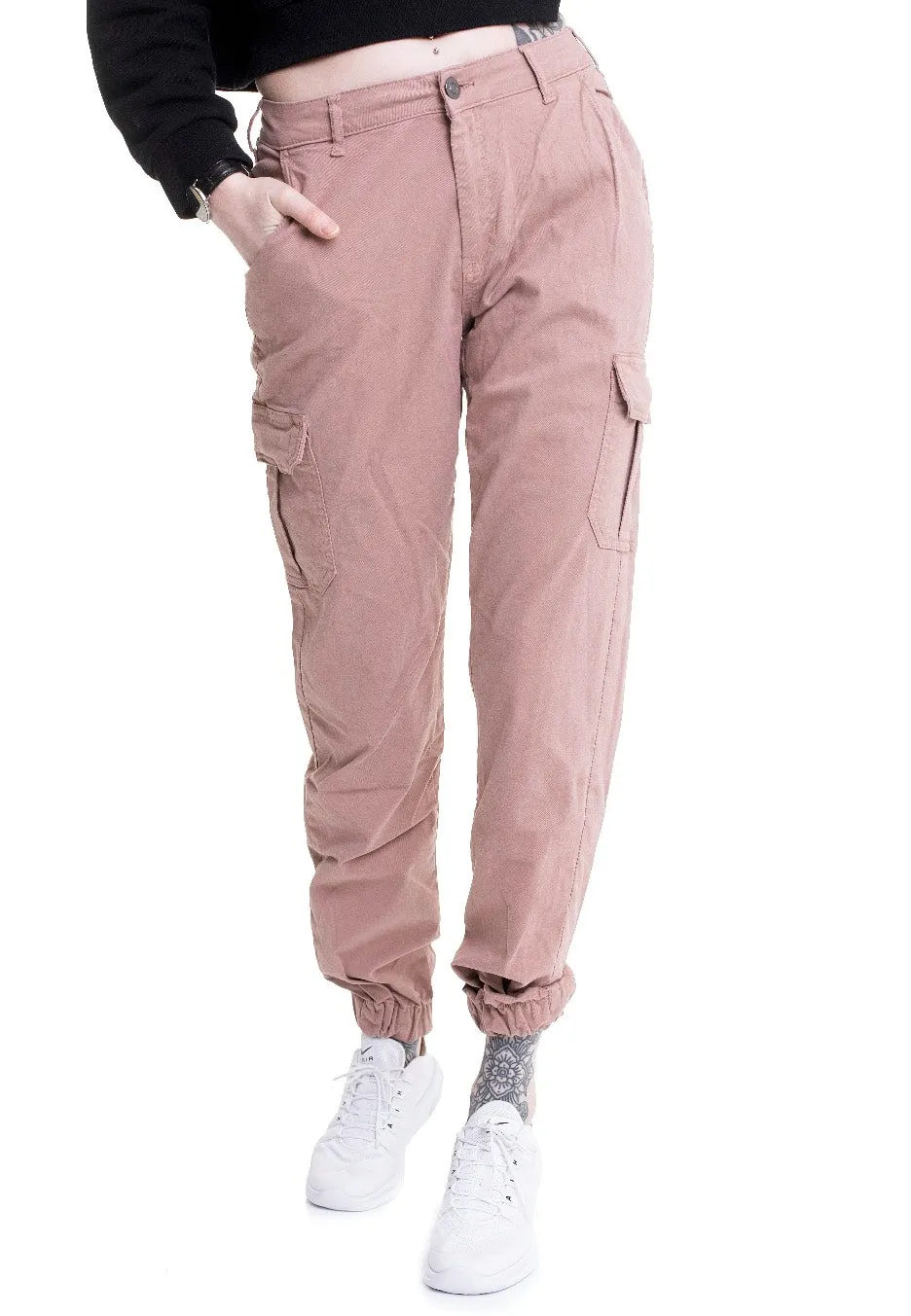 Urban Classics - Ladies High Waist Cargo Duskrose - Pants