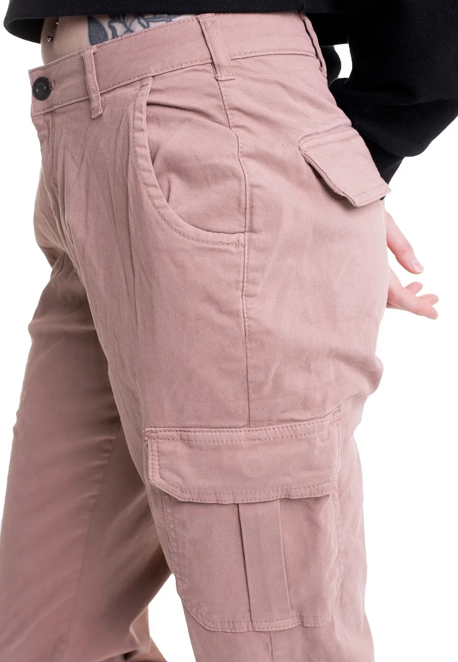 Urban Classics - Ladies High Waist Cargo Duskrose - Pants