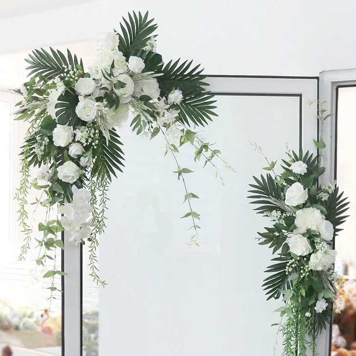 White-Green Wedding Arch Flowers for Wedding Party Decor