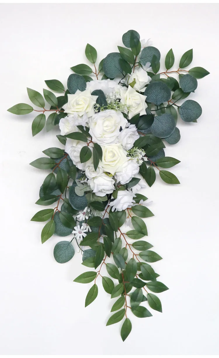 White Rose Arch Flowers for Wedding Party Decor